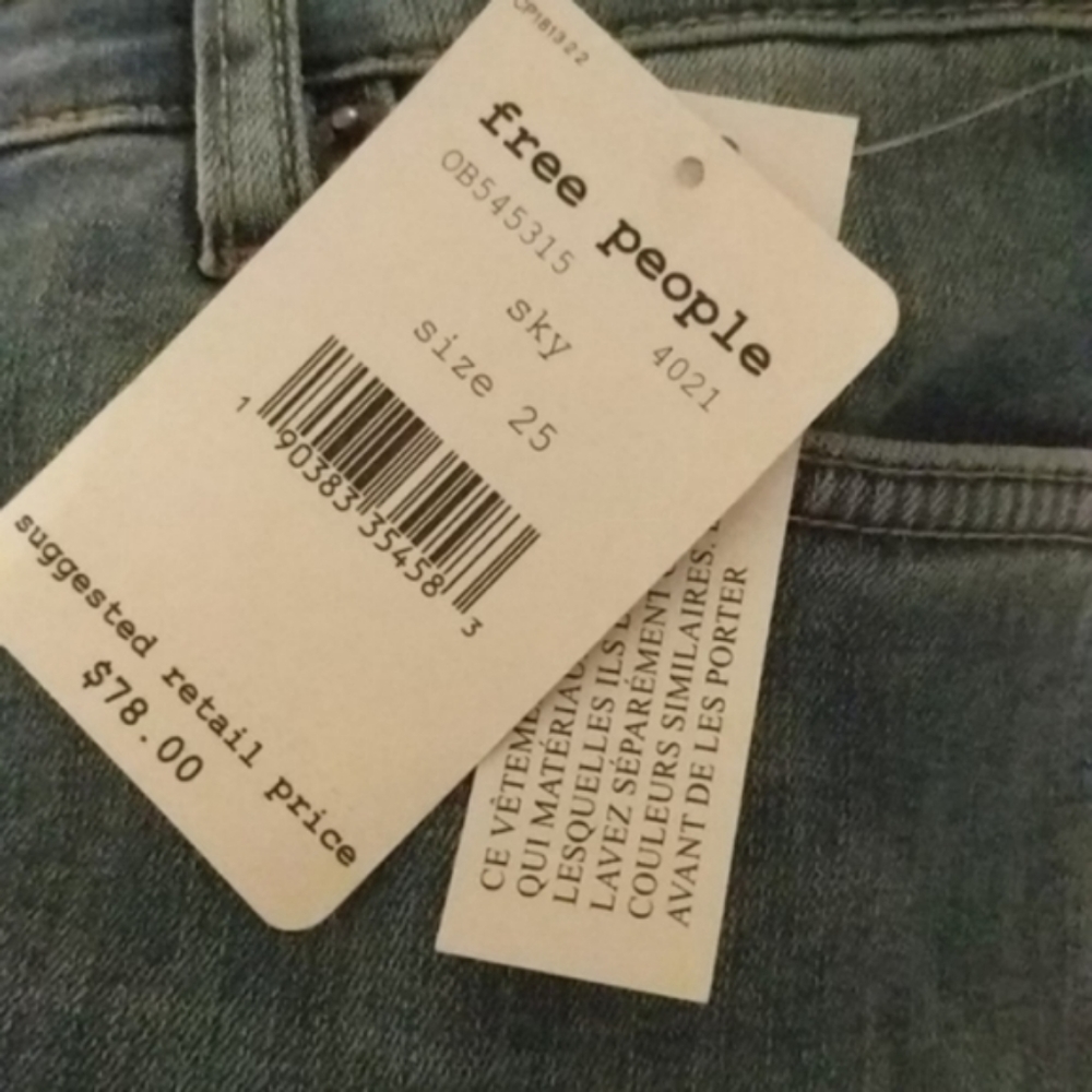 Free People Reagan Raw Hem Button Fly Skinny Jeans - Picture 5 of 6